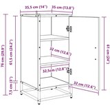 vidaXL Kreveta hrast artisan 35 x 35.5 x 76 cm Konstruirano drvo | shoptok.hr