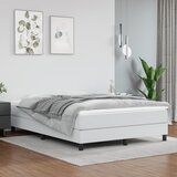 vidaXL Box spring postelja z vzmetnico bel 140x190 cm umetno usnje Cene