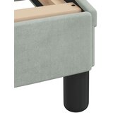  Krevet s madracem Dover svjetlosivi 140x190 cm baršunasti | shoptok.hr