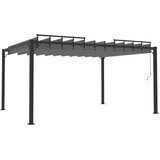 Sjenica s rešetkastim krovom 3x4 m antracit tkanina i aluminij | Eponuda.ba