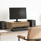  Stalak za monitor s ladicama boja hrasta 50x27x15 cm drveni | shoptok.hr