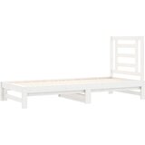  Dnevni ležaj na izvlačenje bijeli 2x(90x200)cm masivna borovina | Eponuda.com