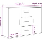  Komoda boja staro drvo 90x29,5x65 cm od konstruiranog drva | shoptok.hr