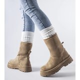 Gemre Brown insulated ankle boots with chunky sole Flavia | ePonuda.com