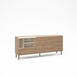 Marckeric Komoda v hrastovem dekorju v naravni barvi 180x75,5x44 cm Monza – | Shoptok.si