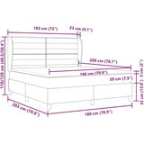 Box spring postelja z vzmetnico krem 180x200 cm tkanina, (22051376) Slike