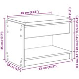  Klupa za hodnik s jastukom Betonsko Siva 63 x 38 x 45 cm - Betonsko siva 63 cm | shoptok.hr