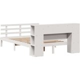 vidaXL Krevet s regalom z knjige bez madraca bijeli 150x200cm borovina | shoptok.hr