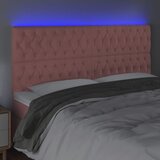  LED uzglavlje ružičasto 180x7x118/128 cm baršunasto | Eponuda.com