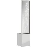 vidaXL Vrtno korito z dekorativno ploščo srebrna 32 x 140 cm | Shoptok.si