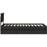  Krevetna konstrukcija Crna 90 x 200 cm Čvrsto borovo drvo | shoptok.hr