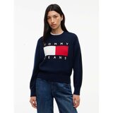 Tommy Jeans Puloverji Tjw Flag Sweater Ext Modra Cene