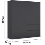 XORA omara za oblačila, siva | Shoptok.si