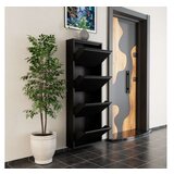 Hanah home Ormar za cipele 4 Piece Metal Black | ePonuda.com