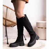 Gemre Black boots on a massive heel Lily of the Valley | Shoptok.si