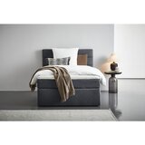 CARRYHOME POSTELJA BOXSPRING 100 cm x 200 cm , tekstil temno siva | Shoptok.si