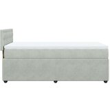 Box spring krevet s madracem svjetlosivi 90x190 cm baršunasti | shoptok.hr