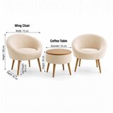 Atelier Del Sofa fotelje i klub stočić lida linen cream | Eponuda.com