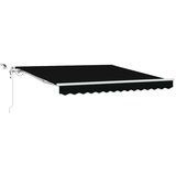  Retraktilna tenda Črna 350 x 250 cm Poliester in kovina, (5000207022) | Shoptok.si