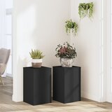 vidaXL Stojalo za rastline 2 kosa črno 30x30x50 cm inženirski les Cene