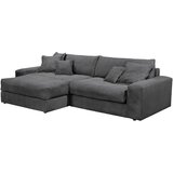 Livetastic KOTNA GARNITURA S POSTELJNO F, antracit tekstil | Shoptok.si