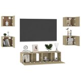  6-dijelni set TV ormarića boja hrasta sonome konstruirano drvo | shoptok.hr