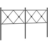  Metalno zamjensko uzglavlje crno 160 cm | shoptok.hr