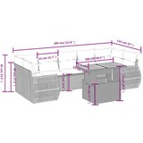 vidaXL 8-dijelni set vrtnih sofa od poliratana s jastucima bež | shoptok.hr