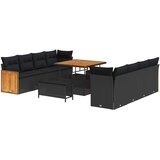  Sjedeća garnitura za vrt 11 kom. 11-Broj sjedala Crna 100 x 100 x 71 cm | shoptok.hr