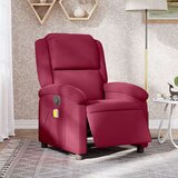 Maison Chic Električni masažni naslanjač - Relax naslanjač vinsko rdeč žamet, (22042582) | Shoptok.si