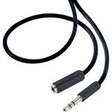 JACK audio produžni kabel [1x JACK utikač 3.5 mm - 1x JACK utičnica 3.5 mm] 0.50 m crn SuperSoft