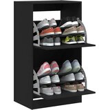 Ormarić za cipele s 2 preklopne ladice crni 60 x 42 x 108 cm | Eponuda.com
