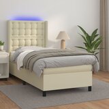  box spring s madracem LED krem 80x200 cm od umjetne kože | shoptok.hr