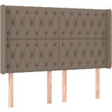  Uzglavlje s ušima smeđesivi 147x16x118/128 cm od tkanine | shoptok.hr