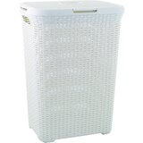 Keter Košara za perilo Deco Ratan (60 l, 34 x 45 x 62 cm, bela) Cene