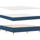 Plavi Modra Box Spring Postelja z Matracem 180x200 cm Tkanina, (22051390) | Shoptok.si