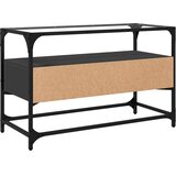 TV ormarić sa staklenom površinom crni 80x35x51 cm drveni | Eponuda.com