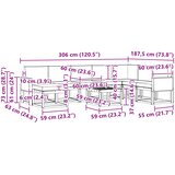 Set vanjskih sofa 9 kom. Prirodna i antracit | shoptok.hr