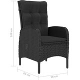  5-dijelni vrtni blagovaonski set crni | shoptok.hr