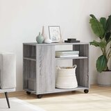 vidaXL Bočni stolić s kotačima boja hrasta sonome 70x35x60 cm drveni | shoptok.hr