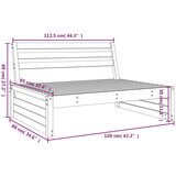  Vrtni sredinski kavč medeno rjav 120x80 cm trdna borovina | Shoptok.si