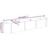  Povišena vrtna gredica od pocinčanog čelika 224 x 40 x 36 cm antracit | shoptok.hr
