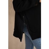 Kesi Insulated sweatshirt with side zipper black | shoptok.hr