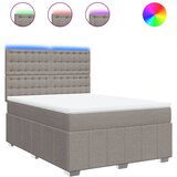 vidaXL Box spring postelja z vzmetnico taupe 160x200 cm blago, (21307363) | Shoptok.si