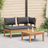 vidaXL Set za vrt od 2 dijela od čvrstog drva teak | shoptok.hr
