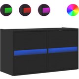 Maison Chic Stenska TV omarica - TV stojalo - Televizijska omarica z LED lučkami črna 80x31x45 cm, (21699322) Cene