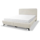 Makamii Bež tapecirani bračni krevet s prostorom za odlaganje s podnicom 160x200 cm Makapu – | shoptok.hr