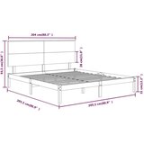 Posteljni okvir bel iz trdne borovine 200x200 cm, (20644201) | Shoptok.si