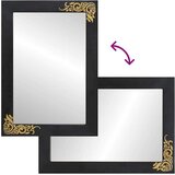  Zrcalo za kupaonicu s ogledalom Crna i srebrna 70 x 50 x 2 5 cm | shoptok.hr