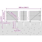 vidaXL Zavarena žičana ograda s 13 sidrima Siva 0.4x50 m Čelik | shoptok.hr